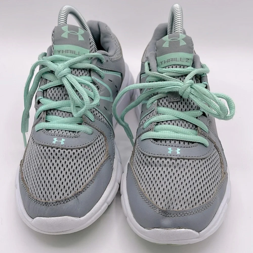 Under Armour Gray and Teal Athletic Shoes Womens Size 7